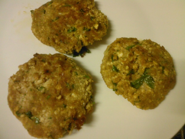 Medalhes de tofu com sementes de chia